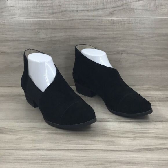 Blondo Ankle Boots Women's 6.5 Black Waterproof Suede Leather Booties - Picture 2 of 10